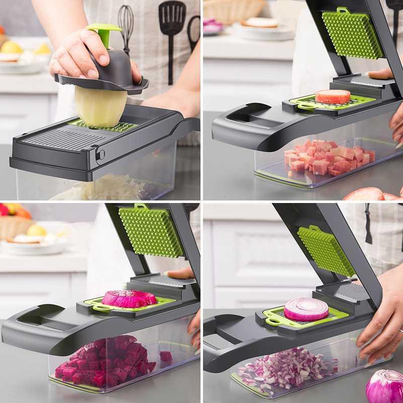 Multifunctional Fruit & Vegetable Slicer/Chopper. 15 in 1 Multifunctio –  Everyday Efficiency Tech